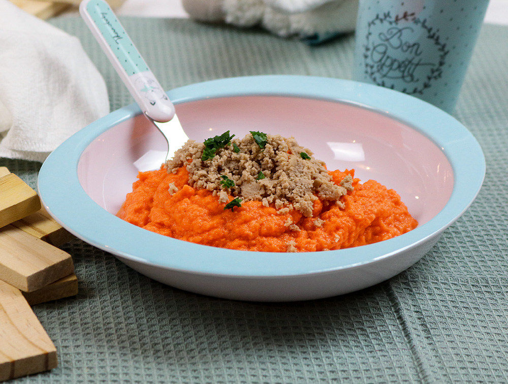 Recette - Veau aux carottes pour bébé