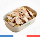 Surgelé Émincés de poulet rôtis, pommes de terre rissolées, petits pois, lardons et sauce brune - Photo 2